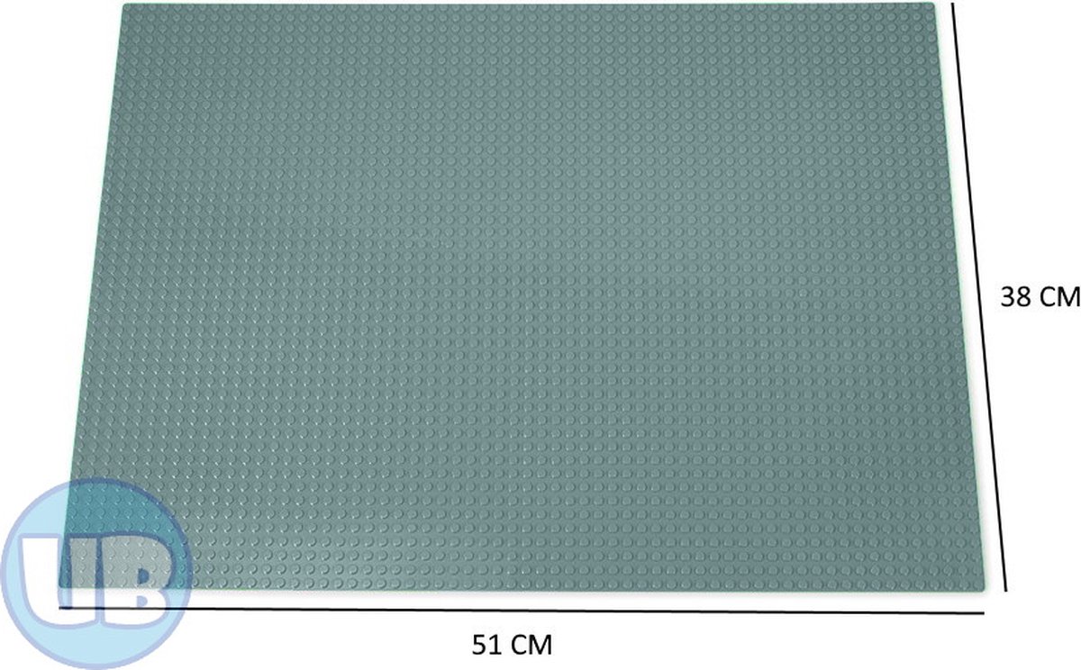 Uniblocks Classic XL bouwplaat Grijs - 51 x 38 cm | City | combineer met Lego bouwplaten | grondplaten 48x64 noppen | wegen | wegplaat | stad | Geschikt voor LEGO bouwplaten bouwplaat wegplaat